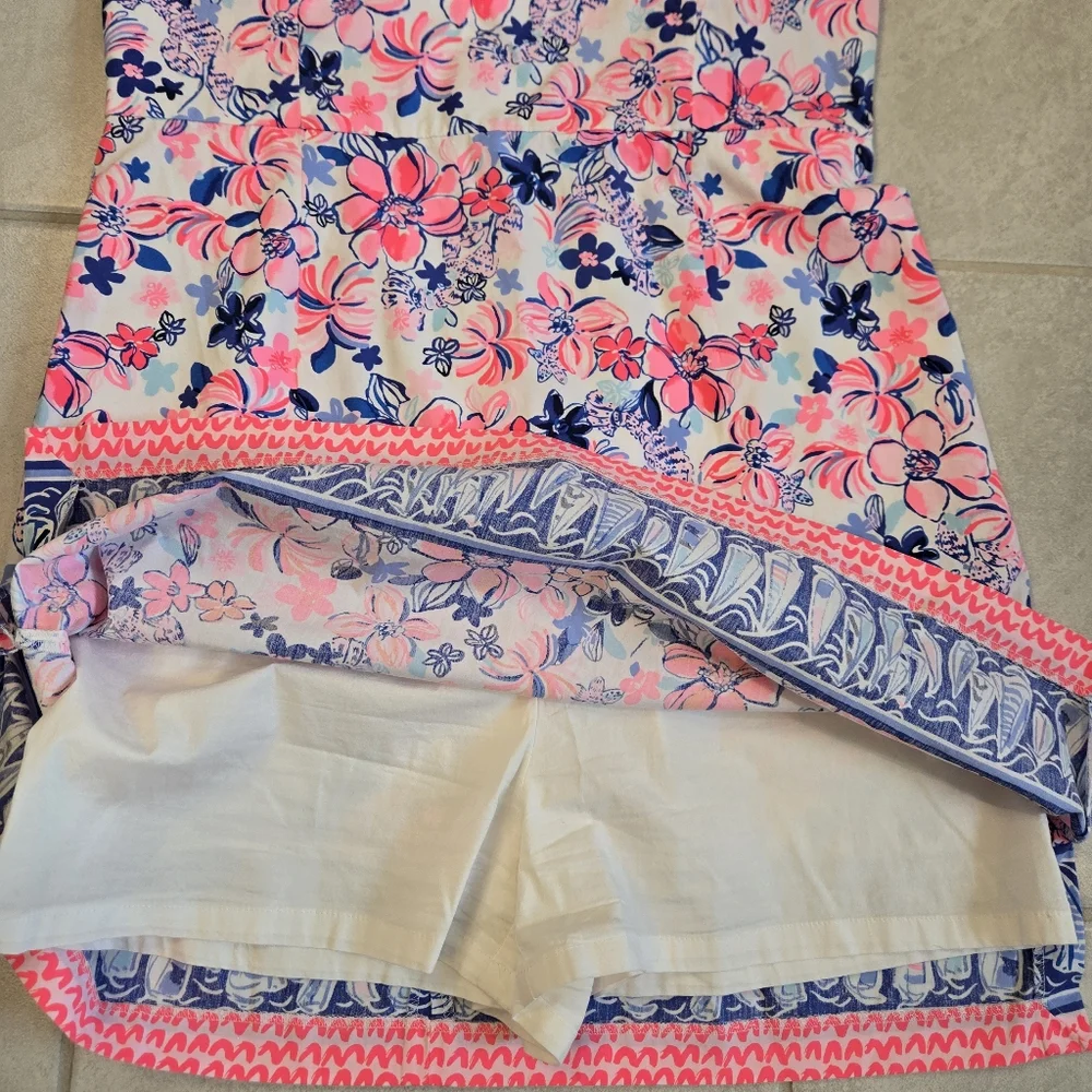 Lilly Pulitzer Neola Engineered Romper Party Like A Lobstar - Picture 7 of 7
